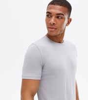 New Look Pale Grey Muscle Fit Crew Neck T-Shirt